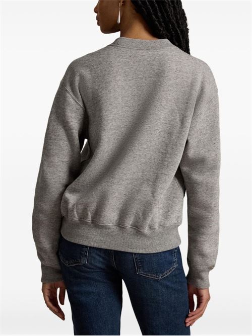 Felpa girocollo Polo Ralph Lauren da donna grigia con Polo Bear POLO RALPH LAUREN | 211B17788001